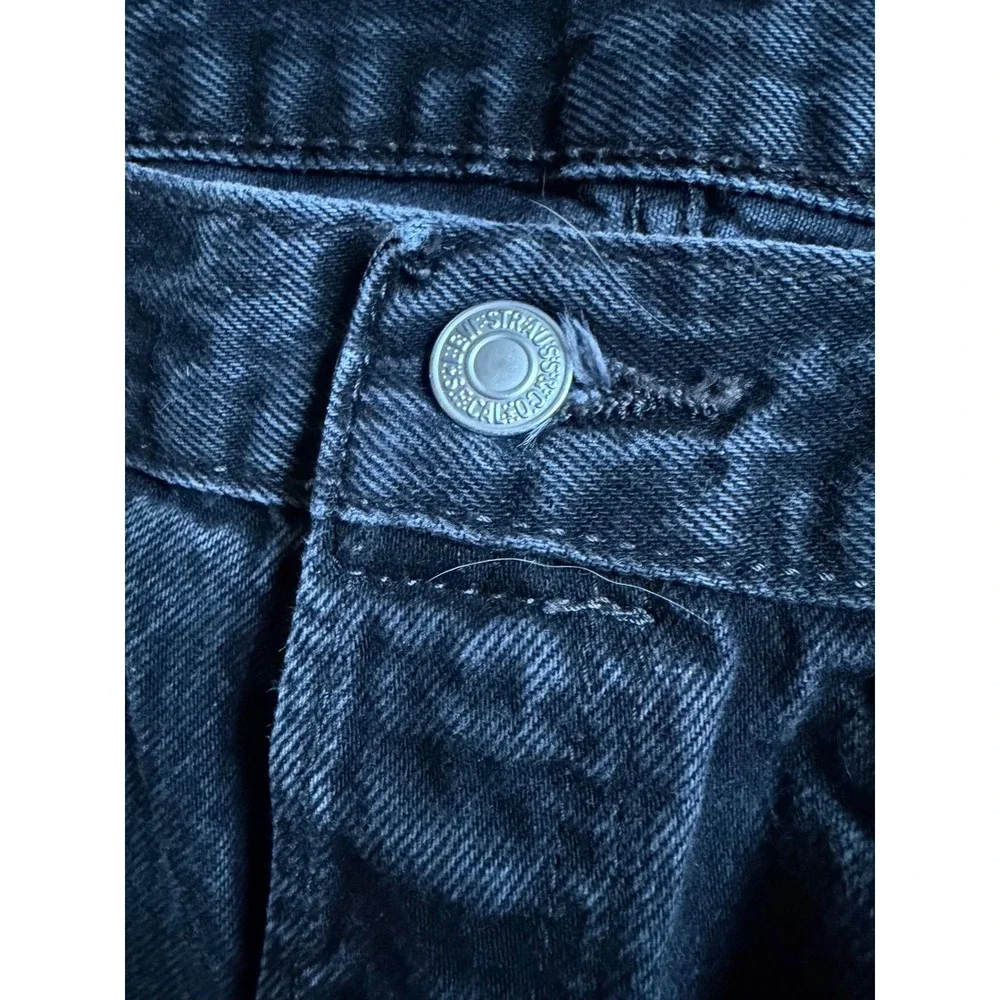 Levis 501 Original Fit Jeans Men 34x32 Faded Black Straight Leg Denim 00501-0660